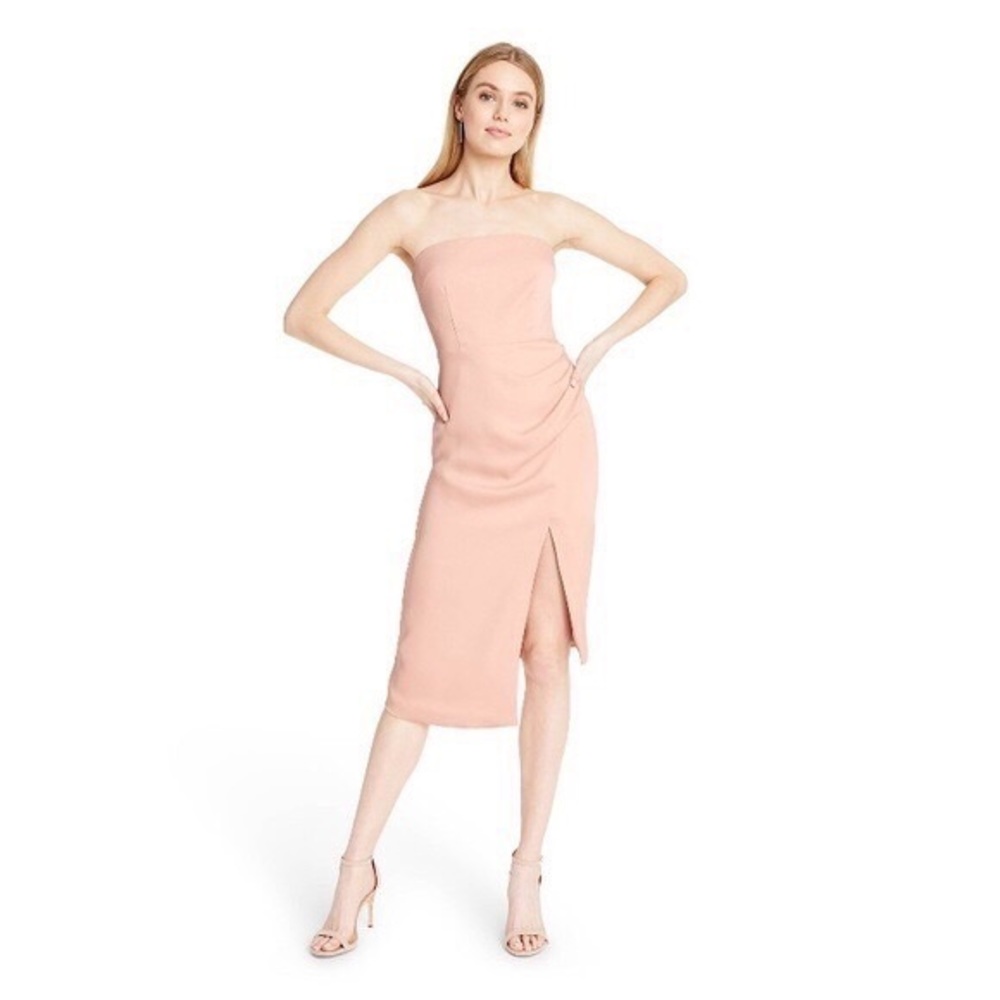 Cushnie Blush Pink Strapless Cocktail Dress